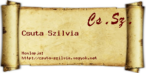 Csuta Szilvia névjegykártya