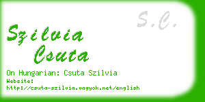 szilvia csuta business card